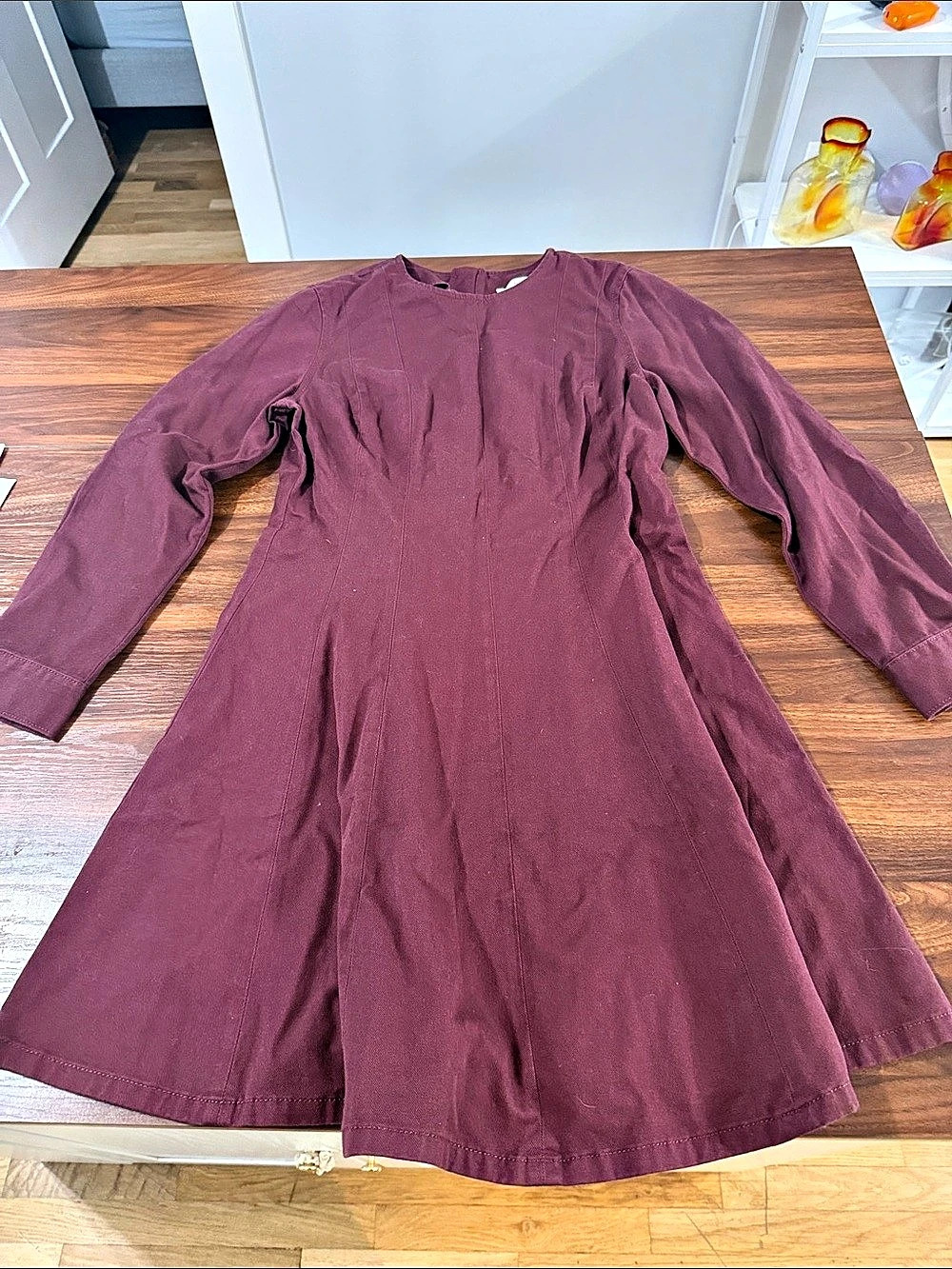 LOFT Mini Dress Size Small (4) Burgundy